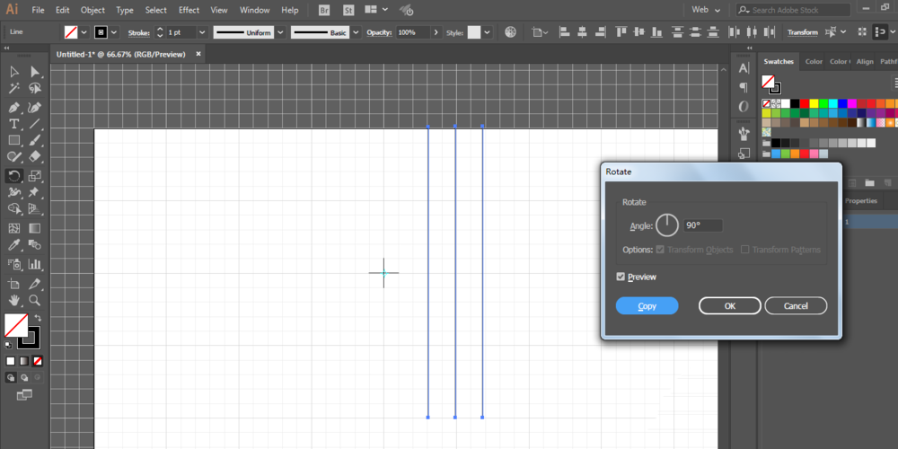 ai制作无线循环正方形操作流程