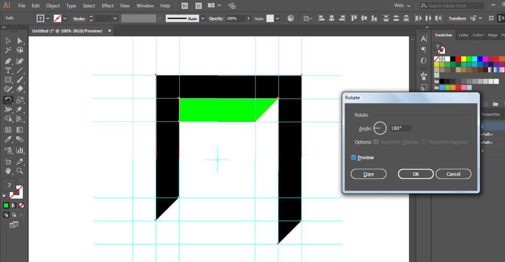 ai制作无线循环正方形操作流程