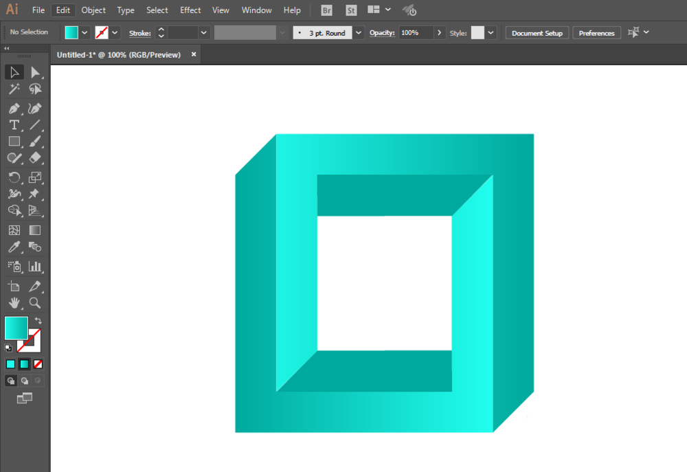 ai制作无线循环正方形操作流程