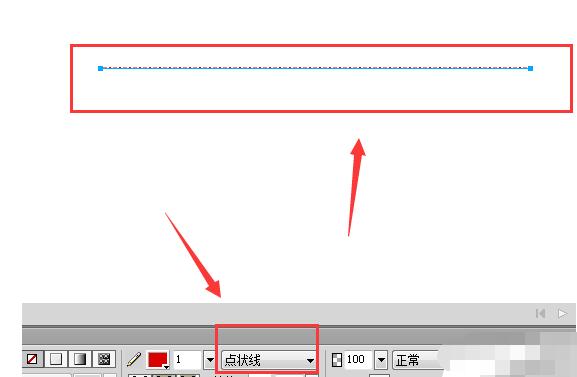 Fireworks绘制圆点组成虚线的方法