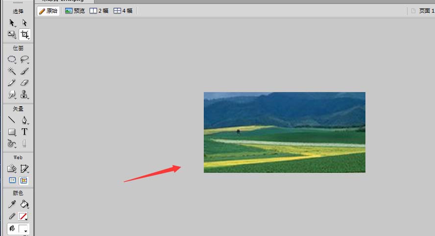 Fireworks使用裁剪工具缩放画布详细步骤