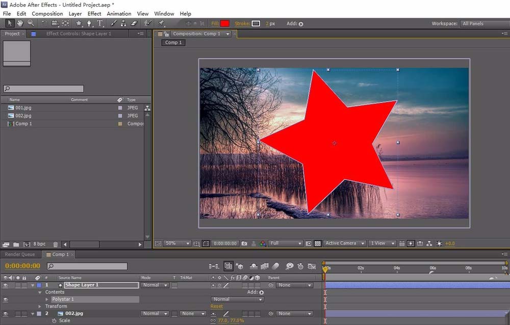 ae制作图形遮罩和文字遮罩具体操作步骤