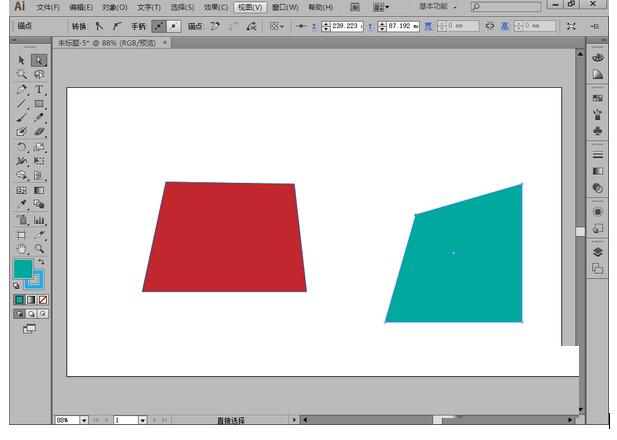 Adobe illustrator移动修改锚点的操作流程