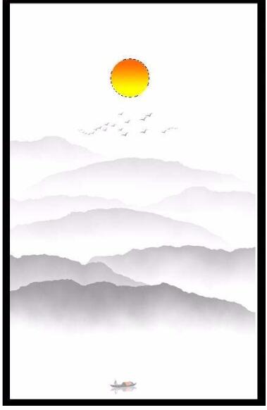 Photoshop制作水墨画名片的操作流程