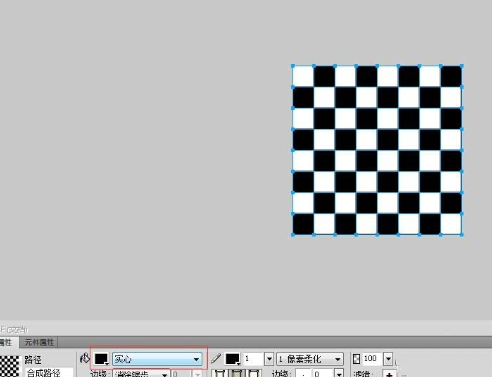 Fireworks制作五子棋黑白棋盘的方法