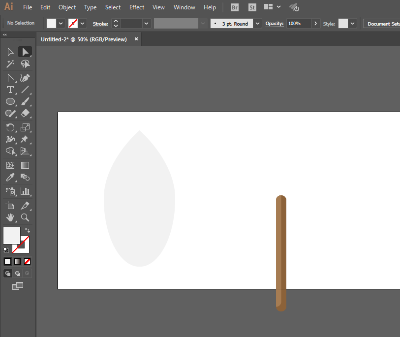 ai绘制铁锹铲子图案的操作步骤