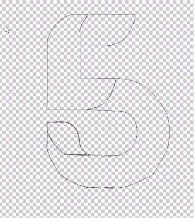 ps打造一款折叠数字字体效果的操作流程