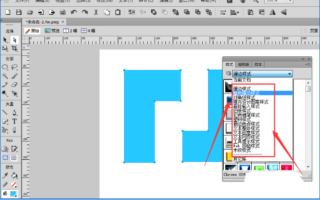 Fireworks给图形添加样式的图文操作步骤