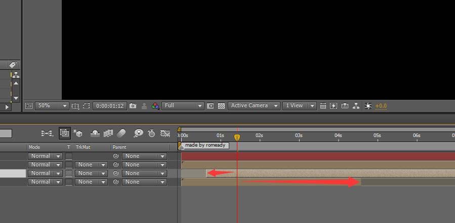 Adobe After Effects设置图层中间断开的方法