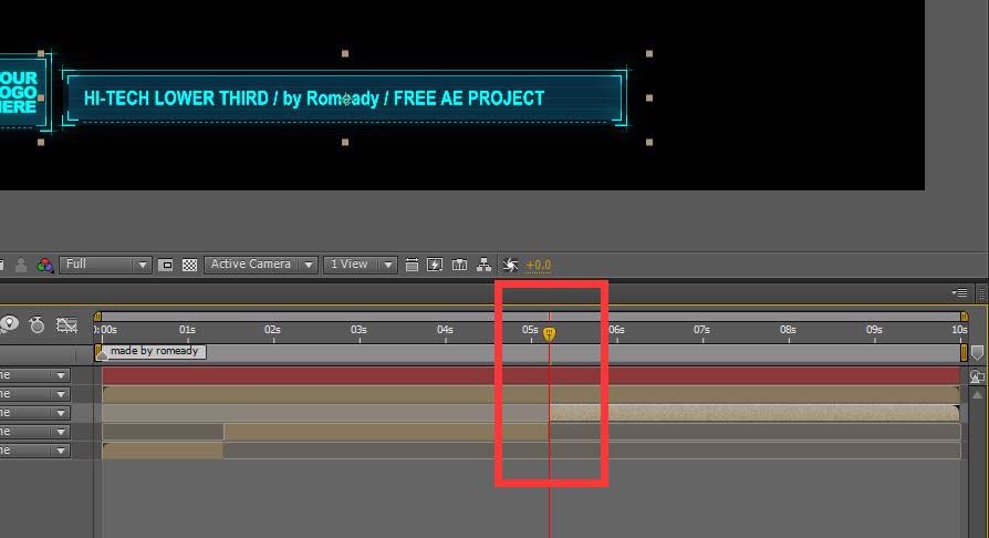 Adobe After Effects设置图层中间断开的方法