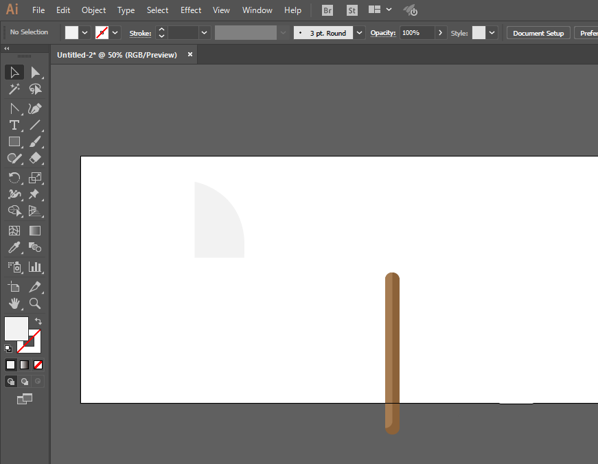 ai绘制铁锹铲子图案的操作教程