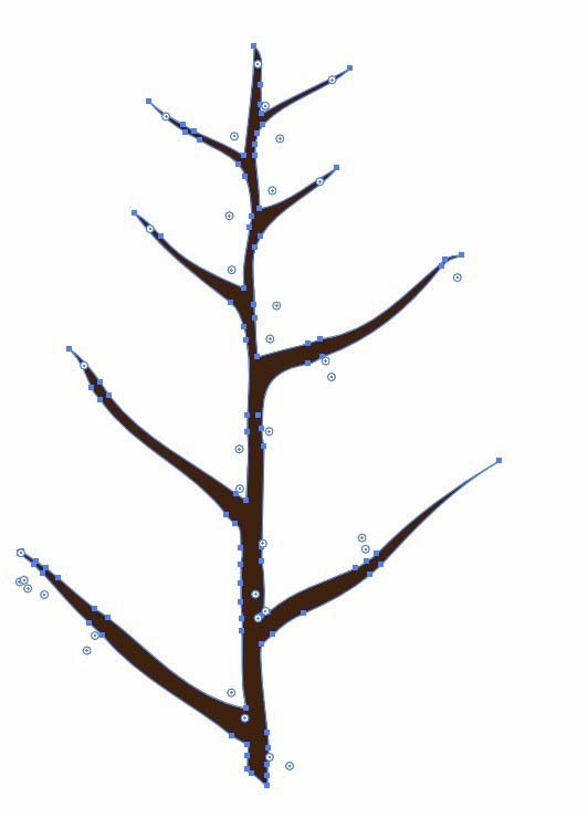 ai绘制矢量小树苗插画的详细操作讲解