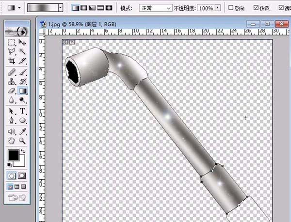 ps制作套筒扳手矢量图的操作流程