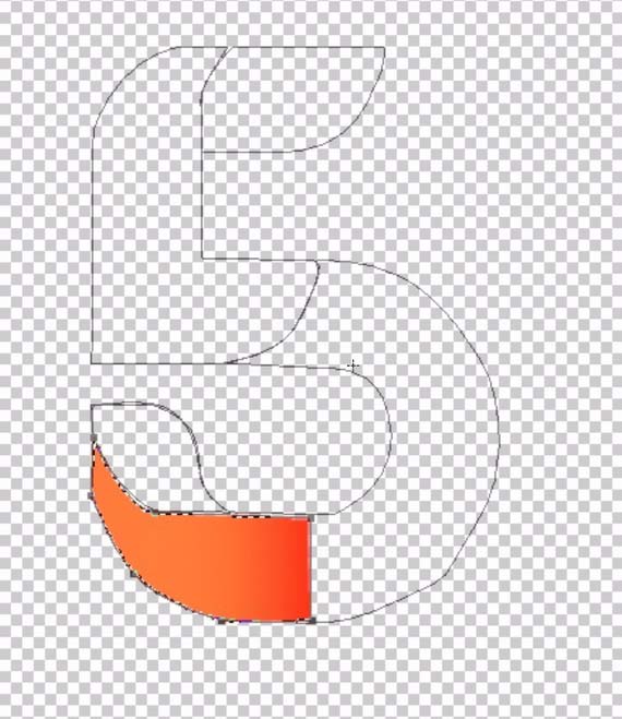 ps打造一款折叠数字字体效果的操作步骤