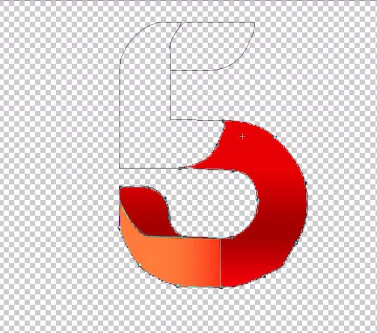 ps打造一款折叠数字字体效果的操作步骤