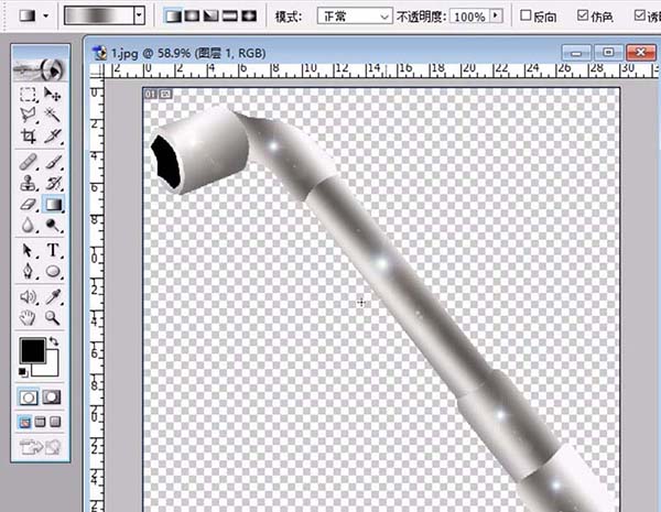 ps制作套筒扳手矢量图的操作方法