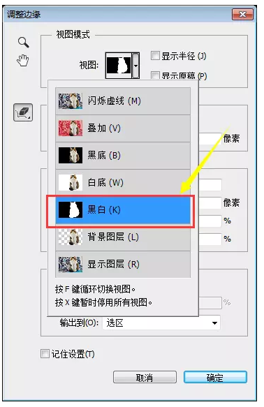 Photoshop中使用调整边缘进行抠图具体操作步骤