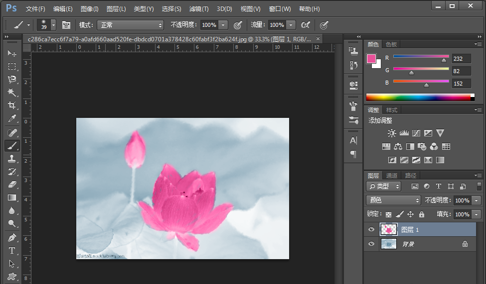 Photoshop制作出水墨画效果具体操作步骤