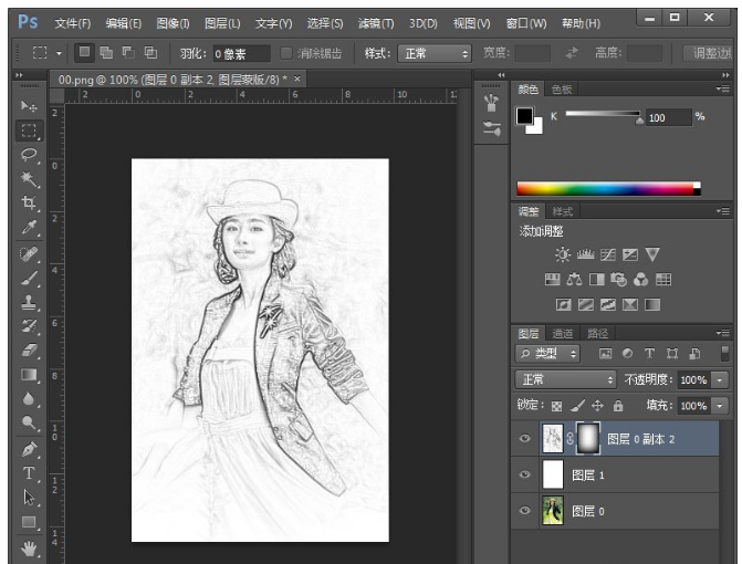 Photoshop将图片制作为铅笔画具体操作方法
