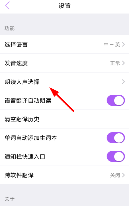 翻译君设置男声具体操作方法