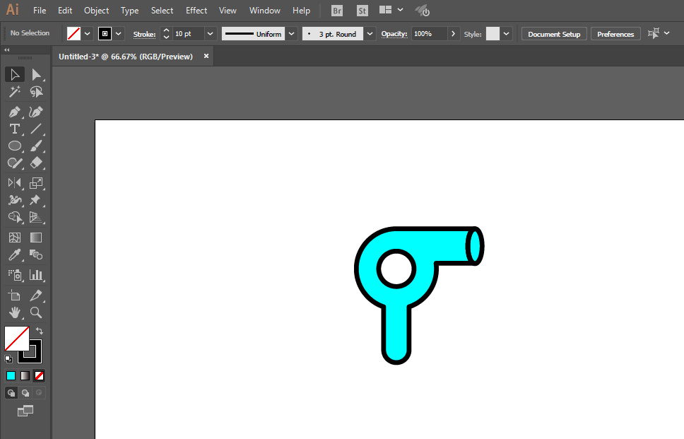 使用ai绘画出吹风机图标具体操作步骤