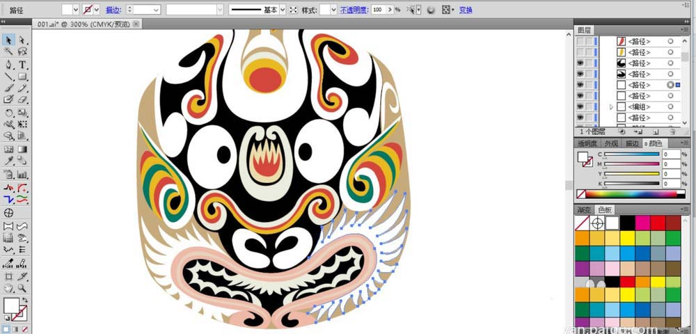 使用ai设计出京剧脸谱图标的详细操作步骤