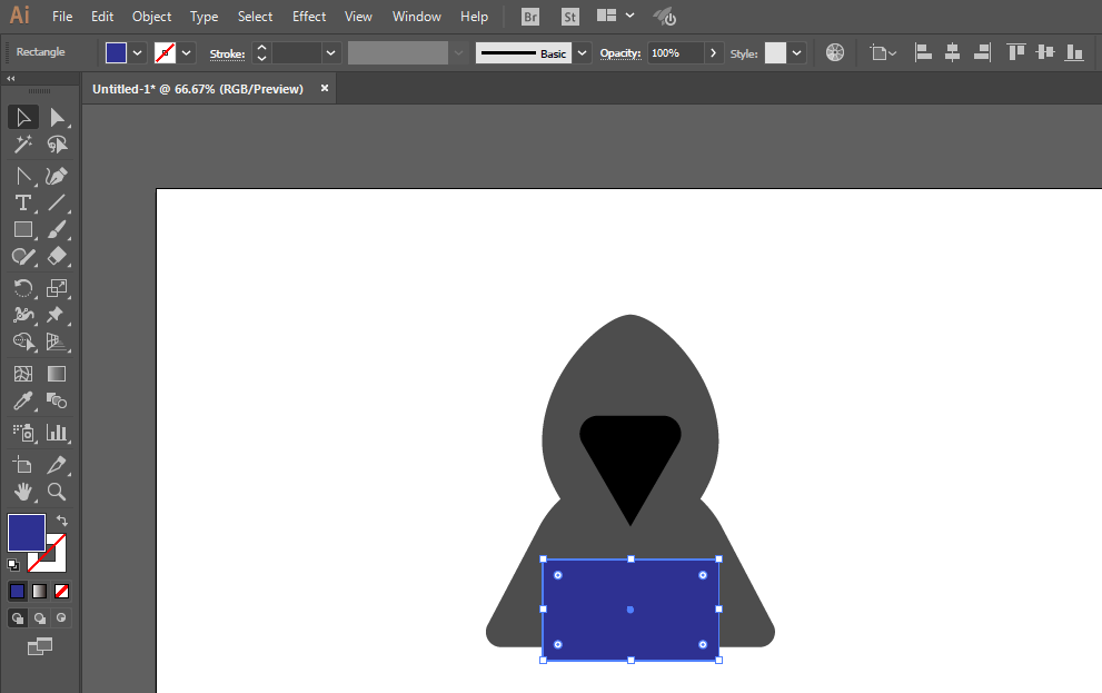 使用ai设计矢量黑客图标具体操作步骤