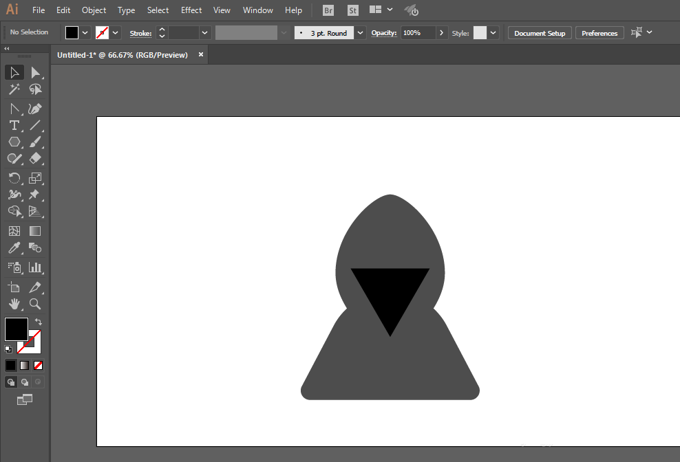 使用ai设计矢量黑客图标具体操作步骤
