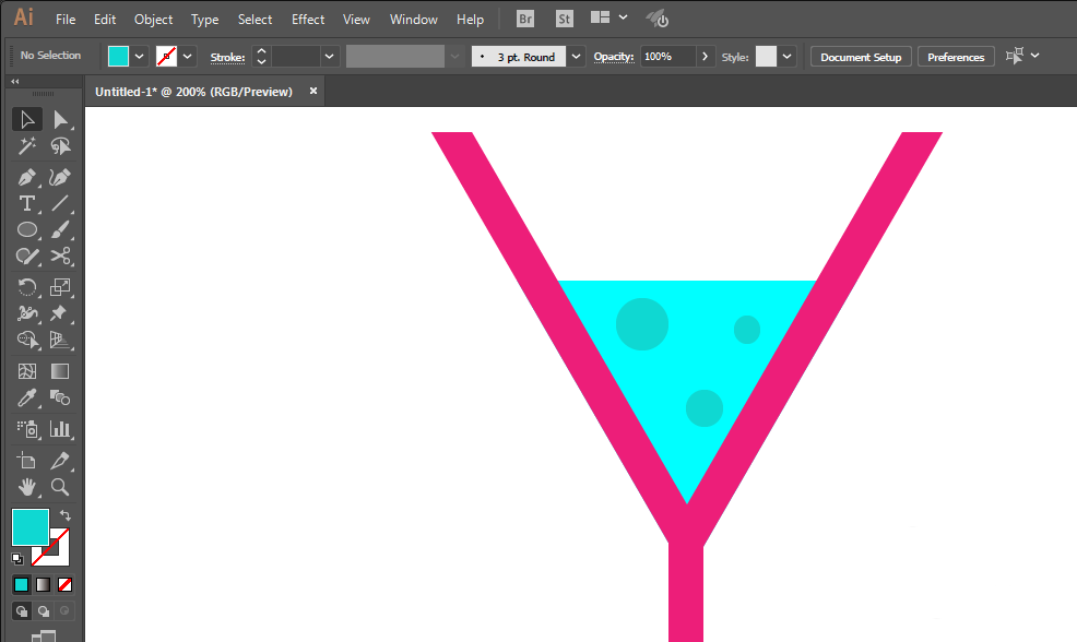 使用ai设计出一款矢量鸡尾酒图标具体步骤介绍