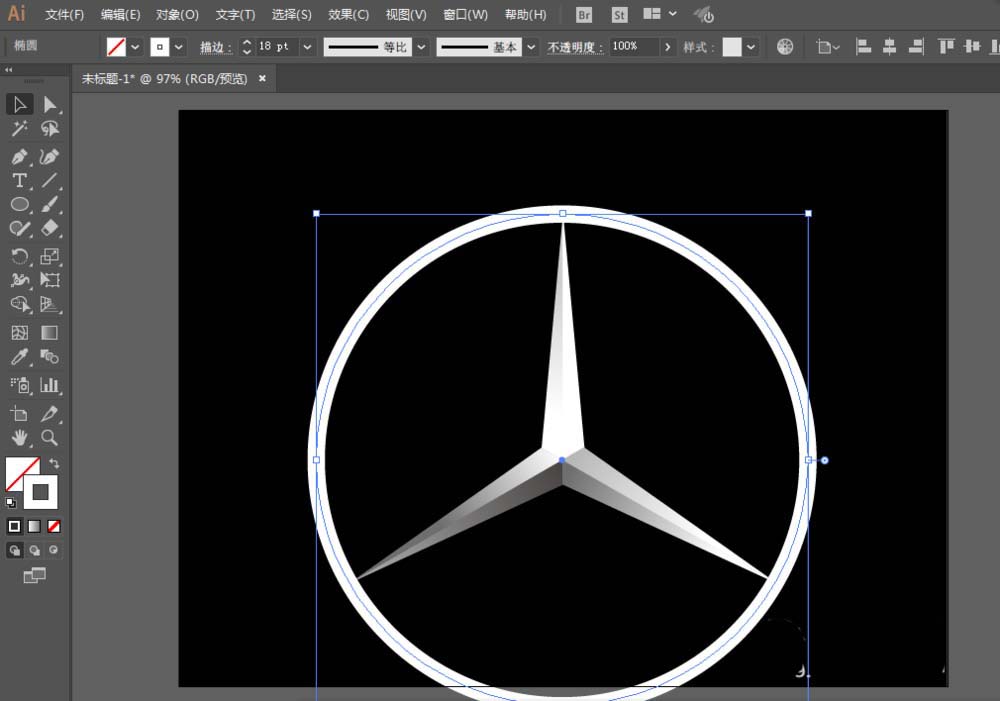 使用ai设计出大奔图标具体操作方法