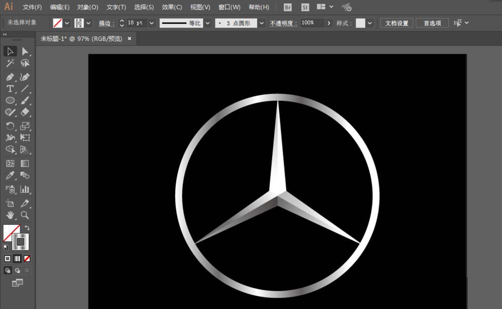 使用ai设计出大奔图标具体操作方法