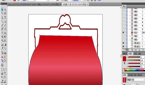 ai设计红色零钱包图标具体操作方法