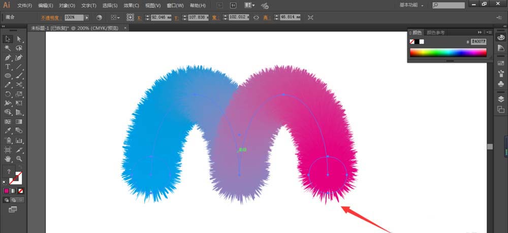 使用ai制作出毛茸茸文字效果具体操作步骤