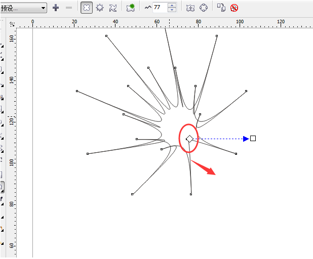 使用CDR绘制出污点形状图形具体流程