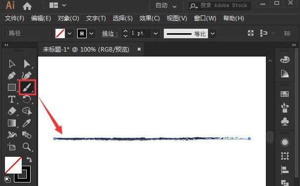 ai设置画笔描边色方法介绍