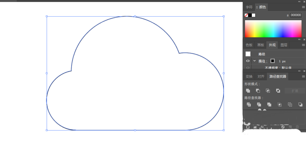 使用AI绘制出线条效果立体云图标具体流程介绍