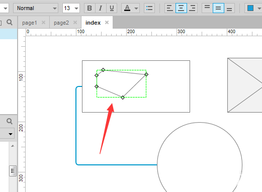 Axure8中使用钢笔画线段具体操作方法