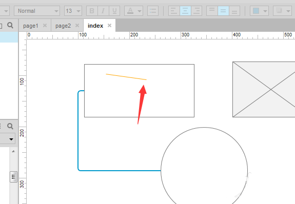 Axure8中使用钢笔画线段具体操作方法