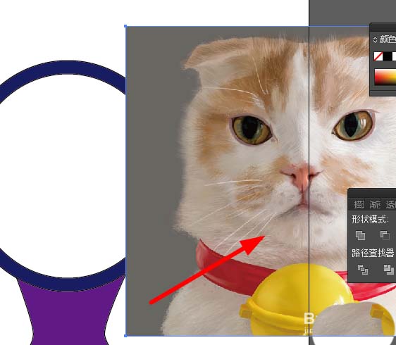 使用ai合成小猫照镜子效果图片具体操作方法