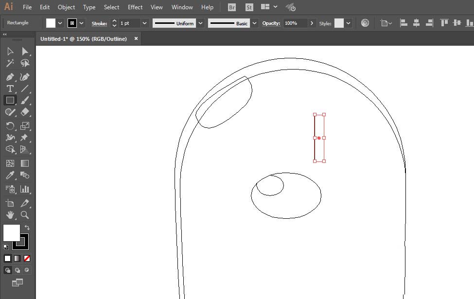 使用ai手绘出宠物小精灵中地鼠具体操作方法