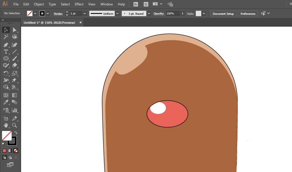 使用ai手绘出宠物小精灵中地鼠具体操作方法