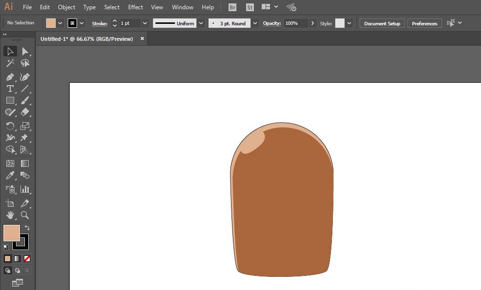 使用ai手绘出宠物小精灵中地鼠具体操作方法