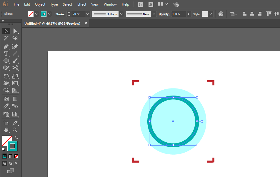 ai设计眼球扫描矢量图标的具体操作方法