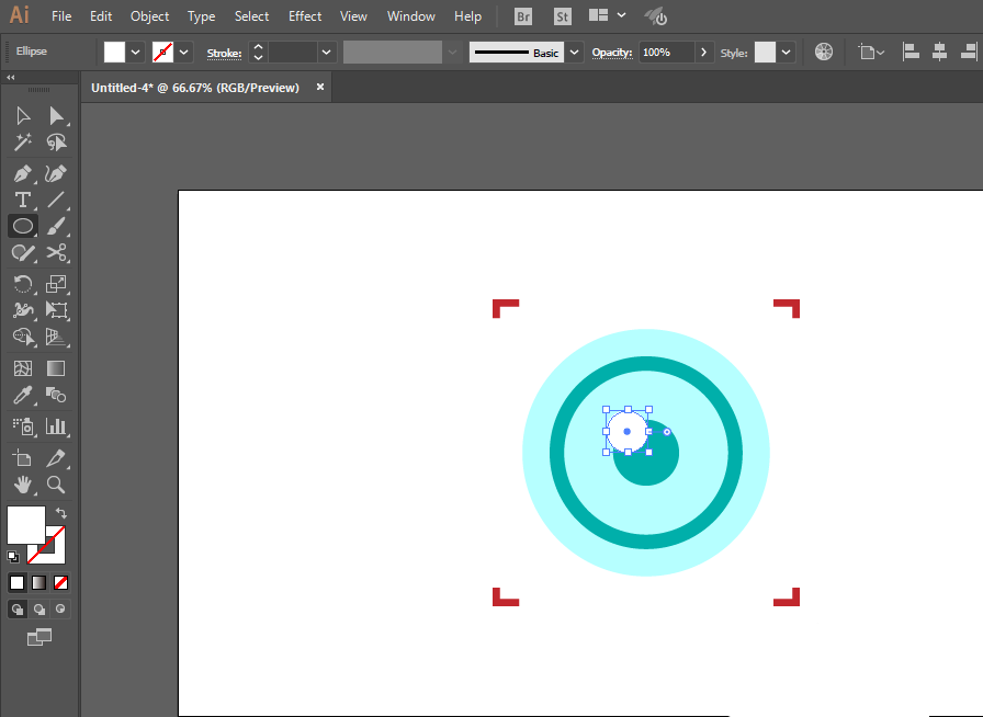 ai设计眼球扫描矢量图标的具体操作方法