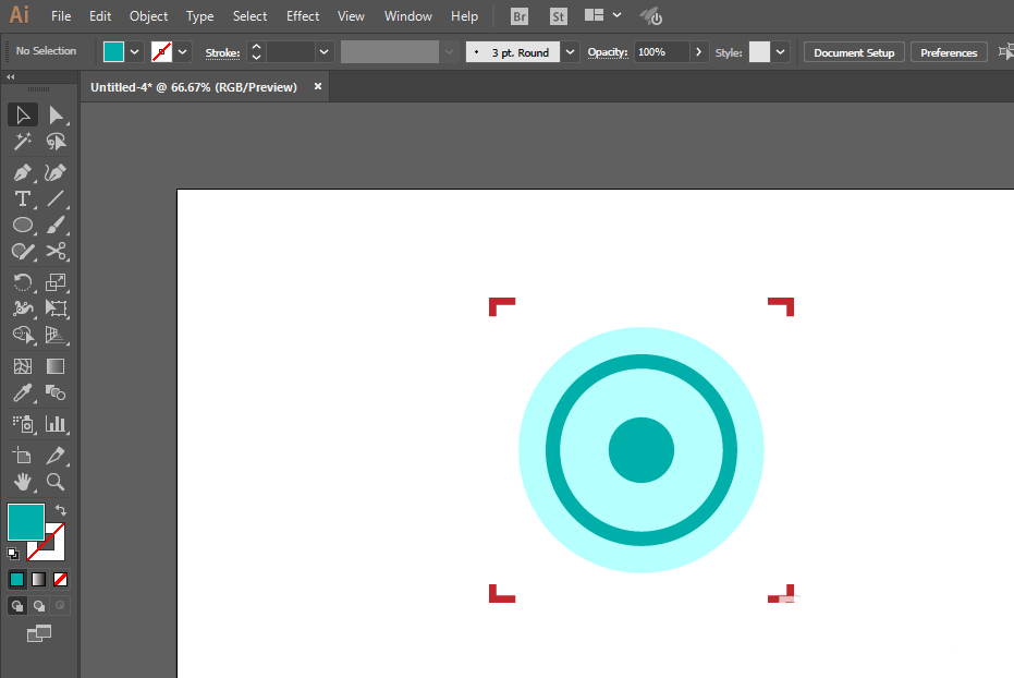 ai设计眼球扫描矢量图标的具体操作方法