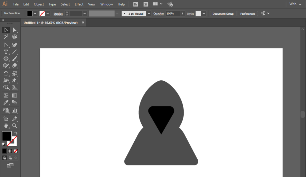使用ai设计矢量黑客图标的具体操作步骤