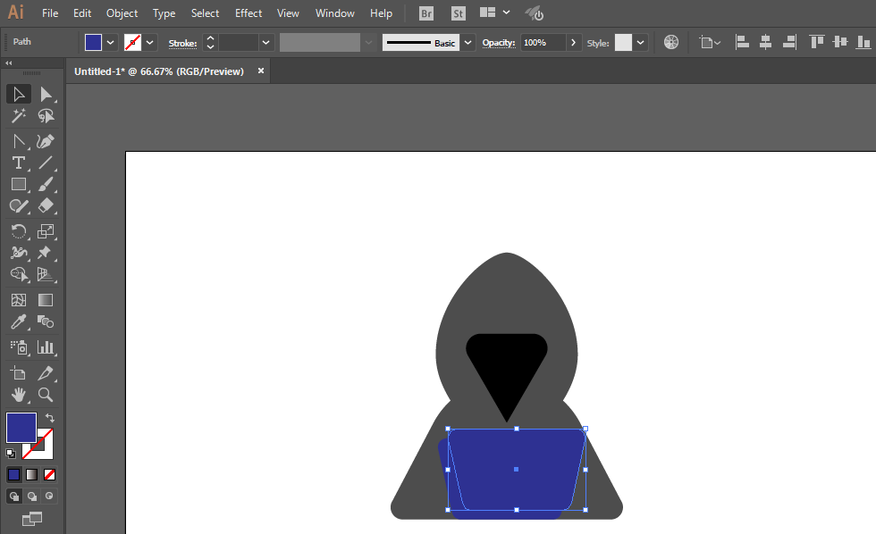 使用ai设计矢量黑客图标的具体操作步骤