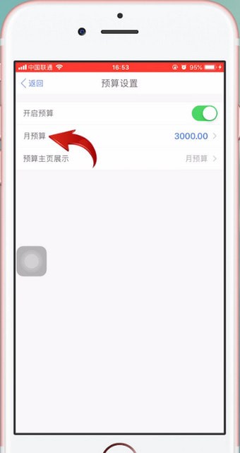 口袋记账APP中更改月预算具体操作步骤