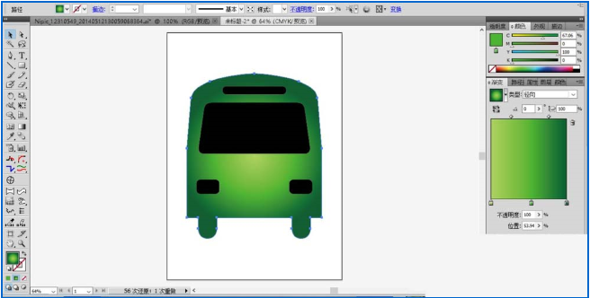 使用ai制作出公共汽车矢量图标具体操作流程