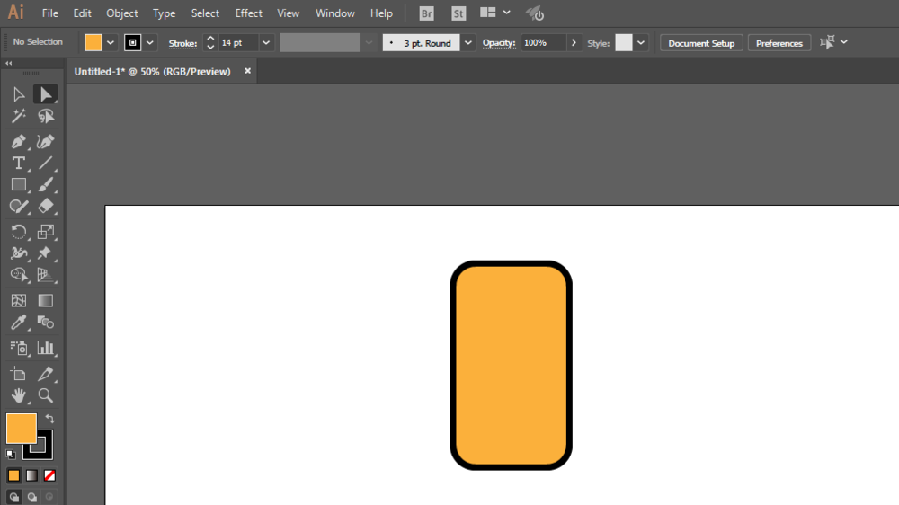 ai软件制作出火腿肠面包图标操作流程